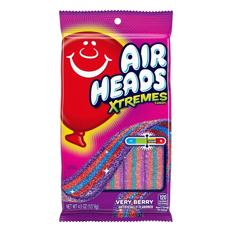 Airheads Xtremes Very Berry Candy Belts, 4.5oz