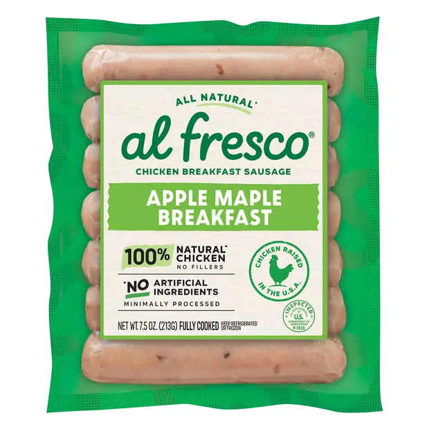 All Natural Apple Maple Chicken Breakfast Sausage Links - 7 ct