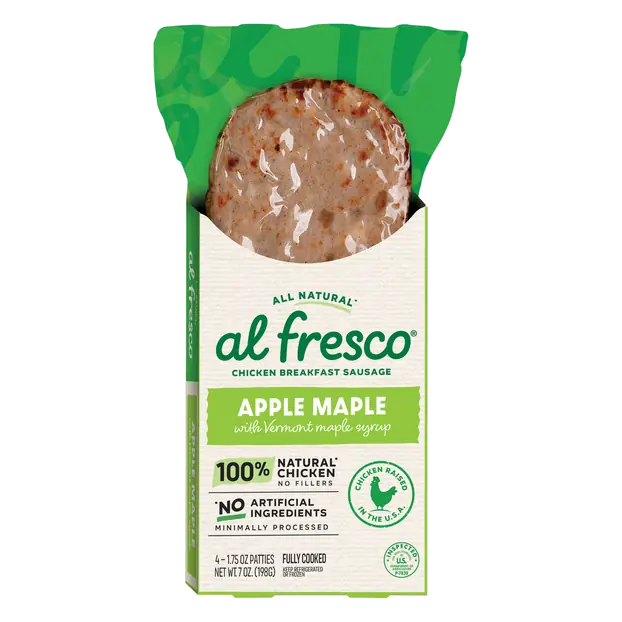 All Natural Apple Maple Chicken Breakfast Sausage Patties - 4 ct