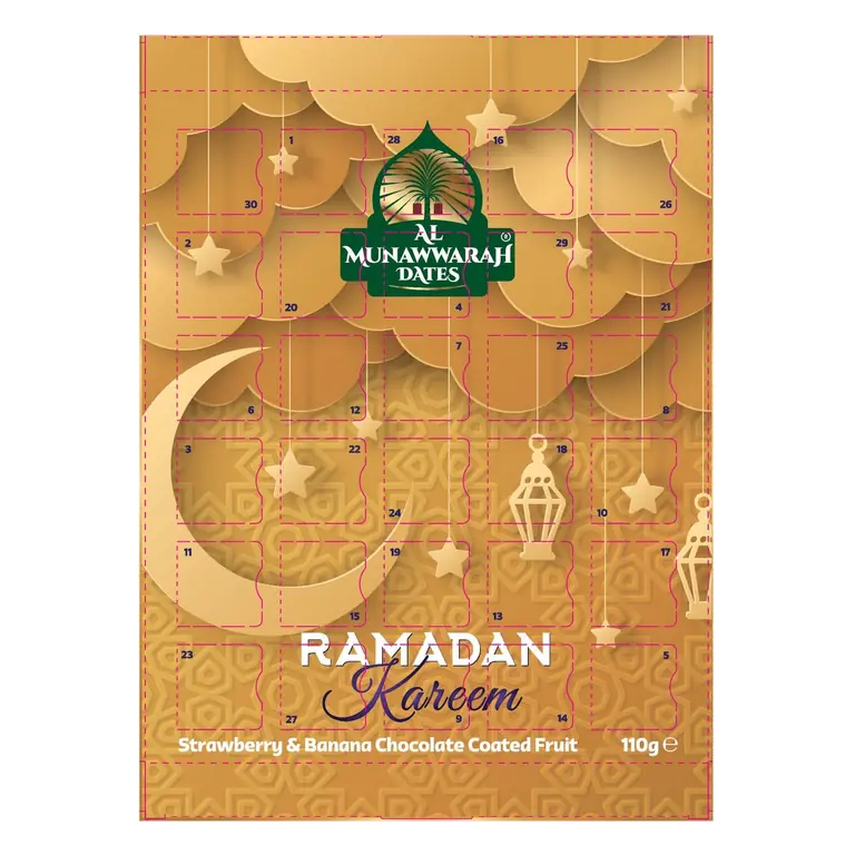Al Munawwarah Chocolate Strawberry & Banana Ramadan Kareem Calendar 110g