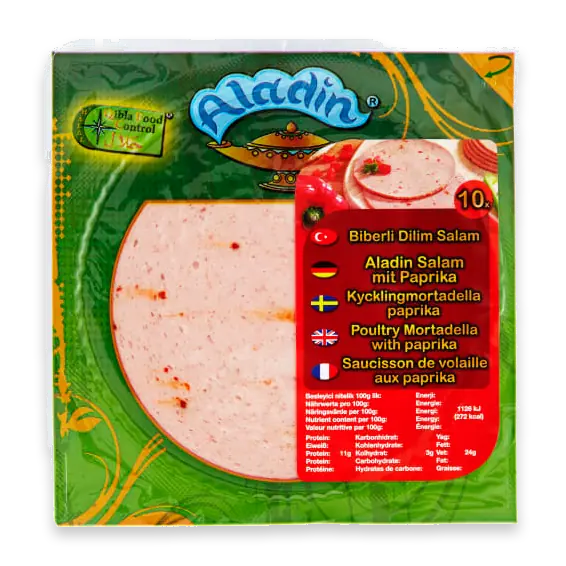 Mortadella Kyckling Paprika Skivad