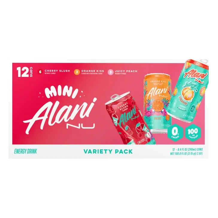 Alani Mini Variety Pack Energy Drink, 12pk/8.4 fl oz Cans: Caffeinated