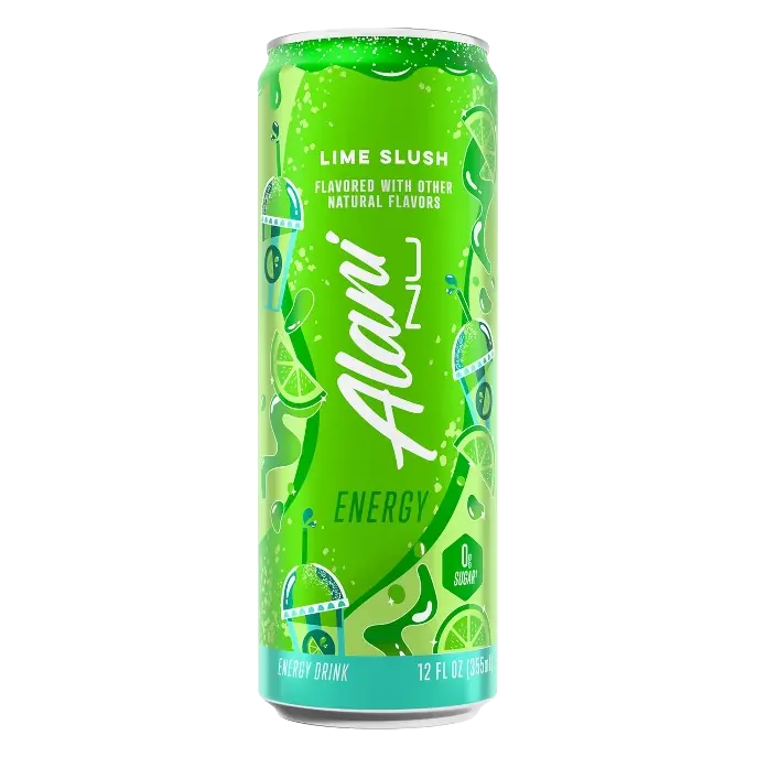 Alani Nu Lime Slush Energy Drink, 12 fl oz: Caffeinated, Gluten-Free, Vegan