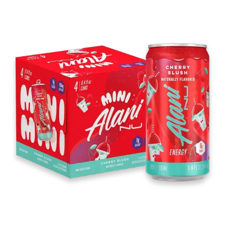 Mini Cherry Slush Sugar Free Energy Drink 8.4 Fl Oz (Pack of 4)