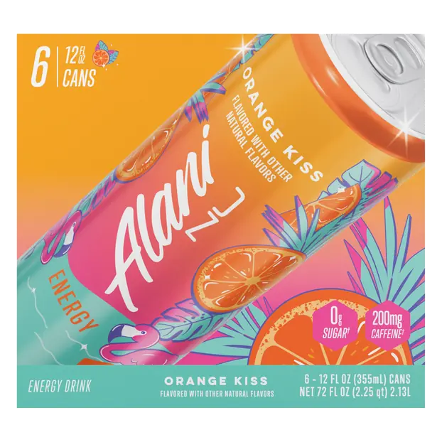 Orange Kiss Flavored Energy Drink - 6 pk