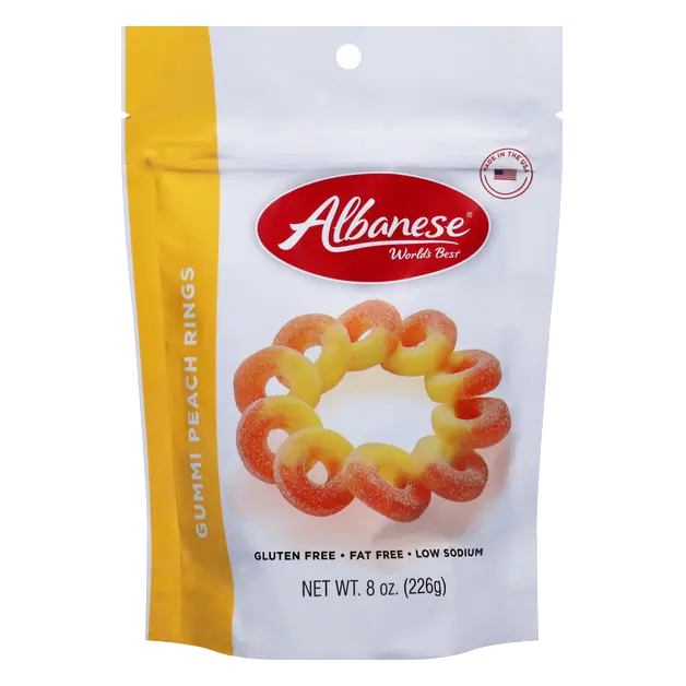 Gluten Free Gummi Peach Rings Candy