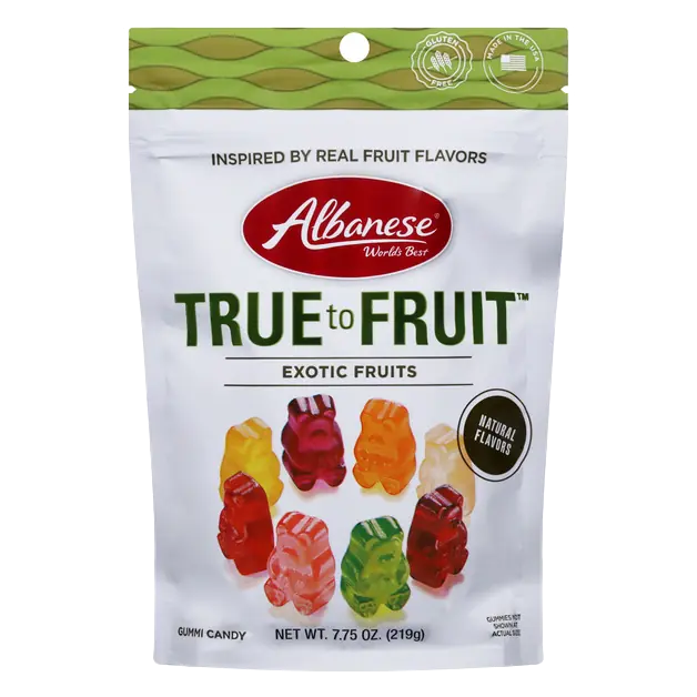Gummi Bears, Alphonso Mango, Asian Pear, Black Currant, Blood Orange, Crimson Cranberry, Fuji Apple, Queen Pineapple, Rubus Raspberry