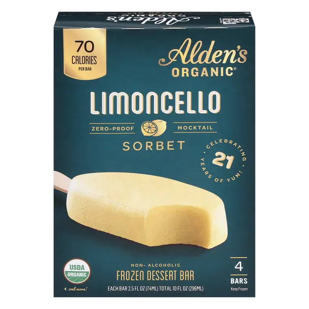 Limoncello Sorbet Frozen Dessert Bar - 4 ct