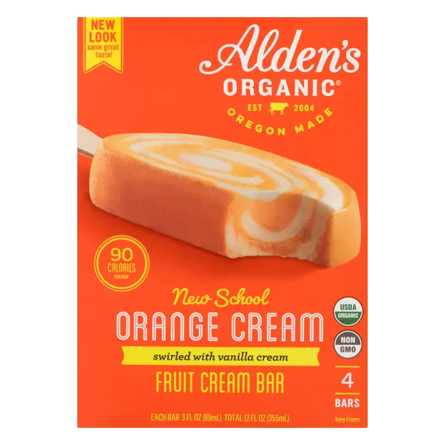 Orange Cream Frozen Dessert Bars - 4 ct