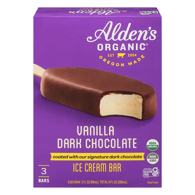 Vanilla Dark Chocolate Ice Cream Bars - 3 ct