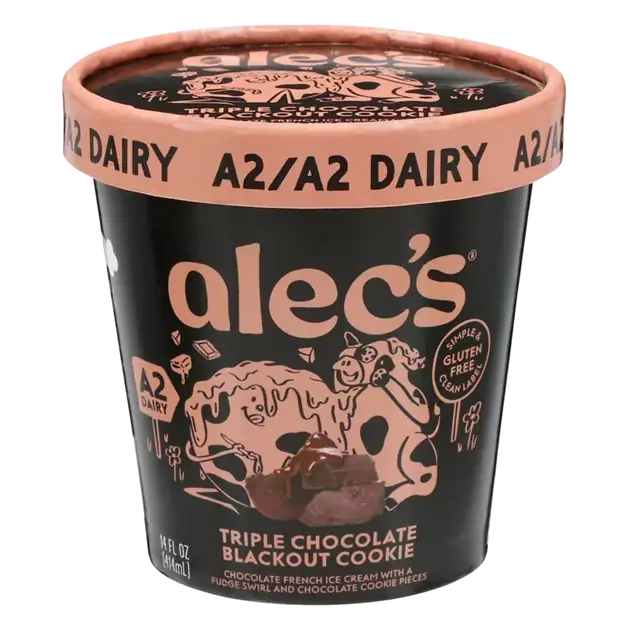 A2 Dairy Triple Chocolate Blackout Cookie Ice Cream