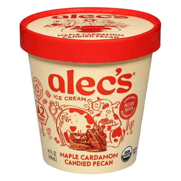 Ice Cream, Maple Cardamom Candied Pecan