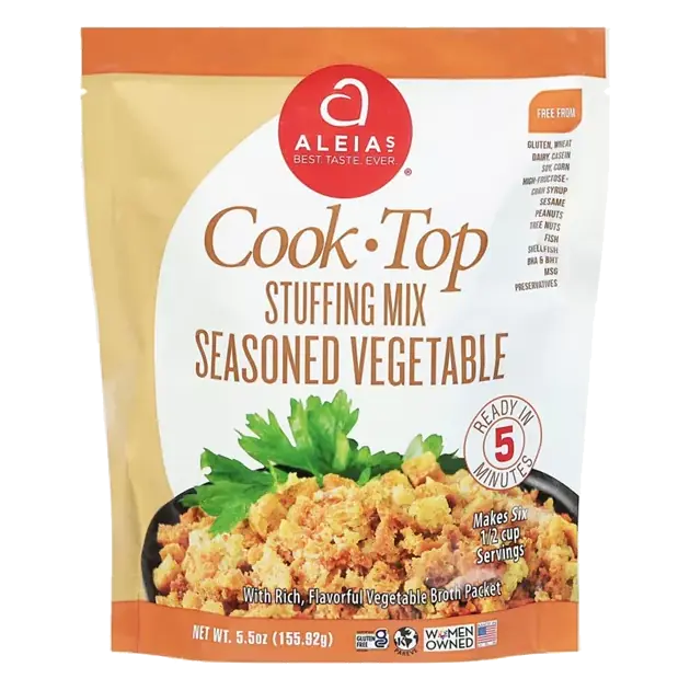 Stuffing Mix, Seasoned Vegetable, Cook Top