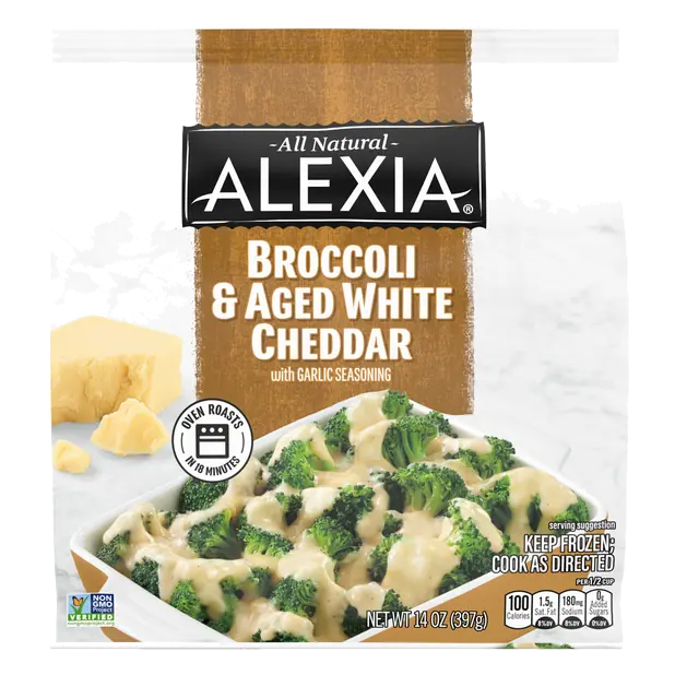 Broccoli & Aged White Cheddar with Garlic Seasoning Frozen