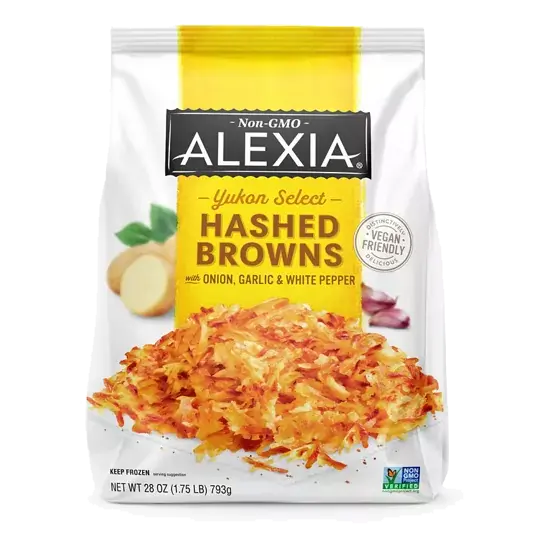 Hashed Browns, with Onion, Garlic & White Pepper, Yukon Select