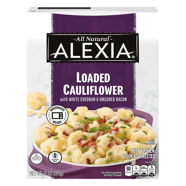 Loaded Cauliflower with White Cheddar & Uncured Bacon