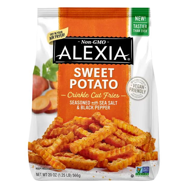 Sweet Crinkle Cut Potato Fries with Sea Salt & Pepper Frozen
