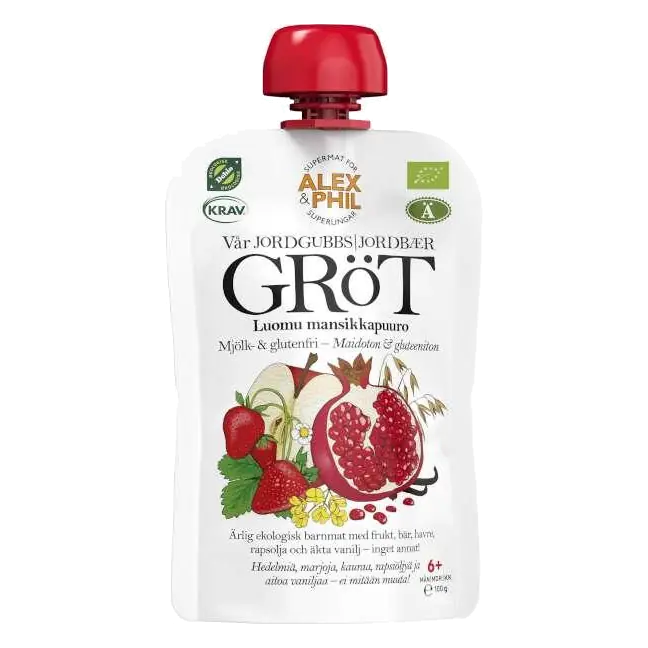 Gröt Jordgubb med Vanilj
