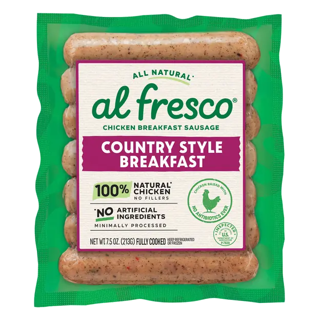 Country Style with a Hint of Sage and Thyme Chicken Breakfast Sausage