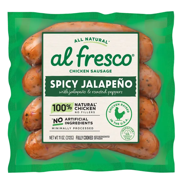 Spicy Jalapeo with Jalapeo's and Roasted Peppers Chicken Sausage