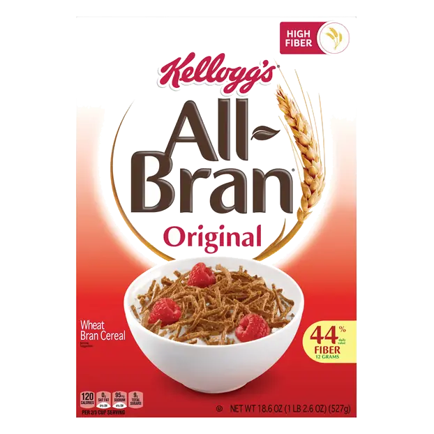 Kellogg's All-Bran Original Cereal with High Fiber