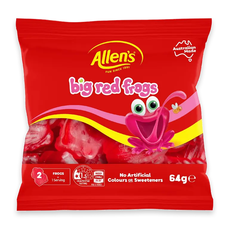 Big Red Frogs Lollies