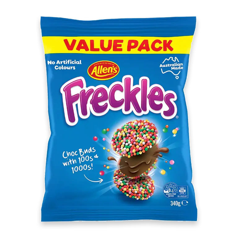 Chocolate Freckles Lollies Family Size Bag