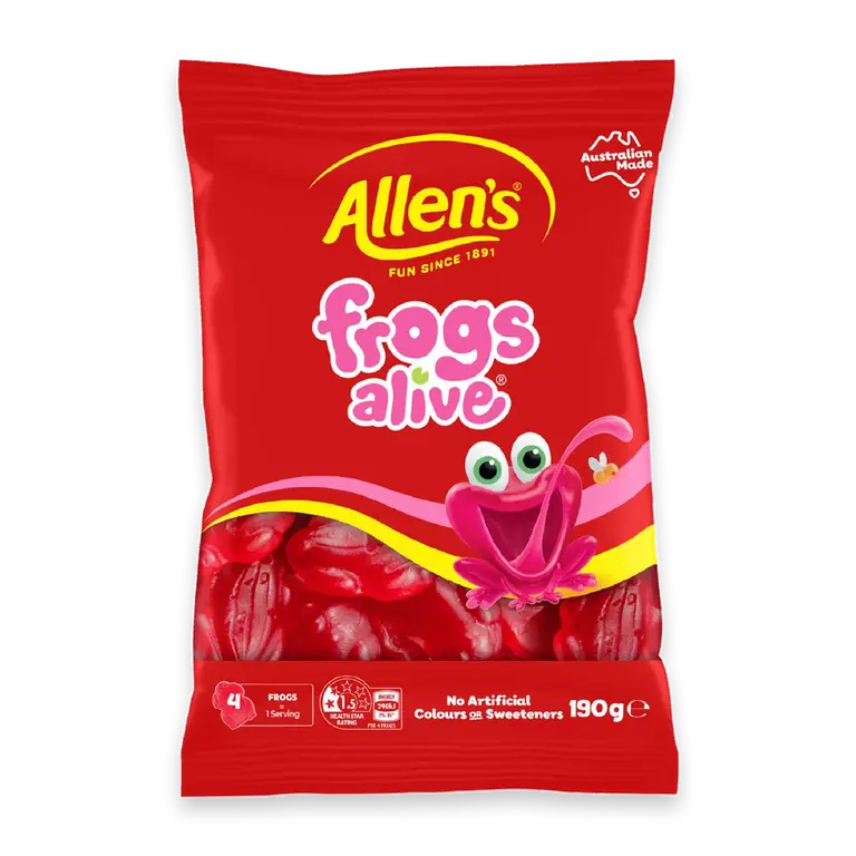Frogs Alive Lollies Bag