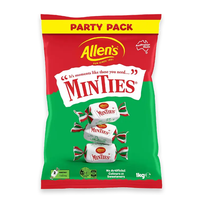 Minties Mint Chewy Lollies Bulk Bag