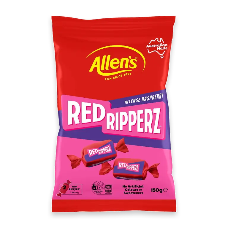 Red Ripperz Lollies Intense Raspberry