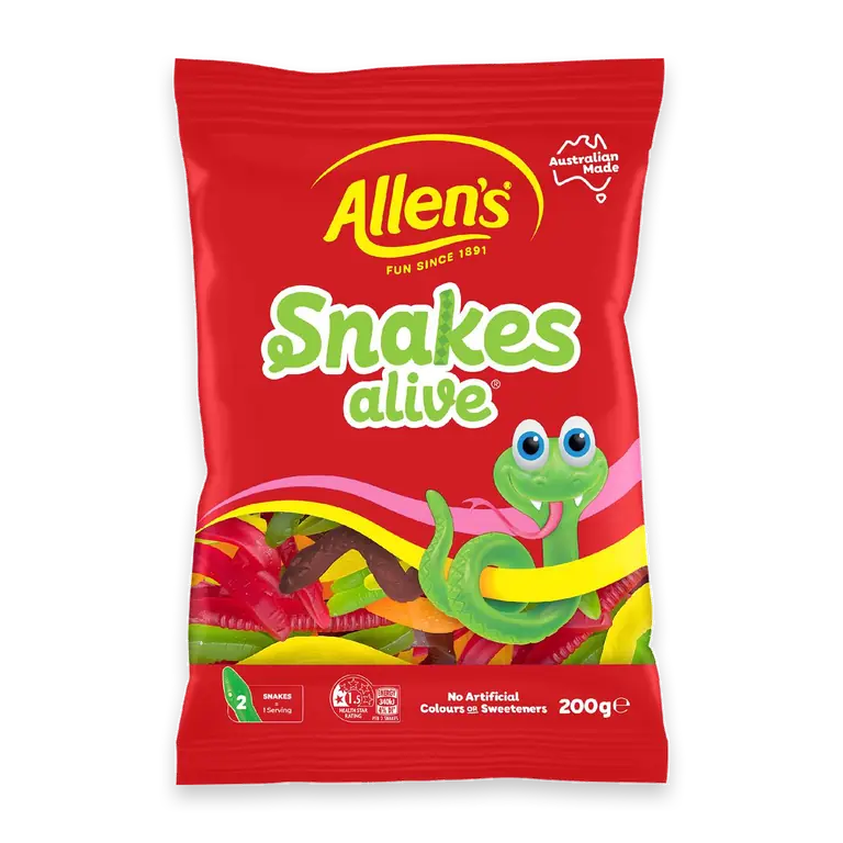 Snakes Alive Lollies Bag