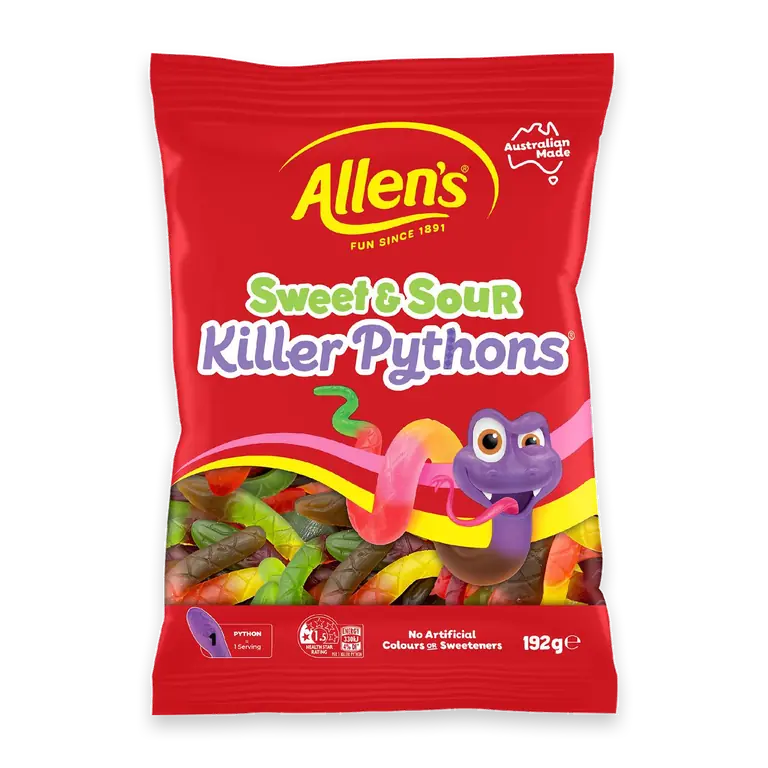 Sweet & Sour Killer Pythons Lollies