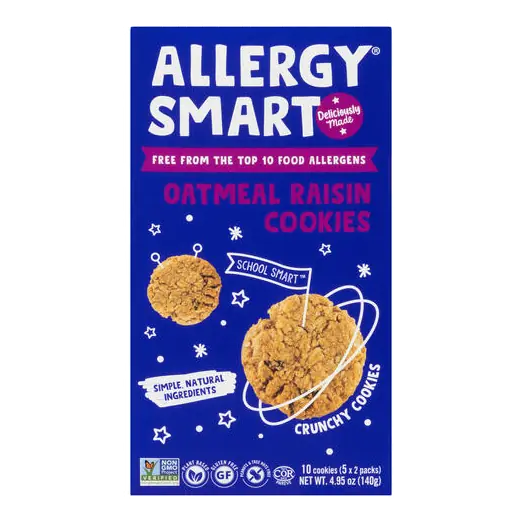 Allergy Smart Gluten-Free Cookies Oatmeal Raisin 140 g