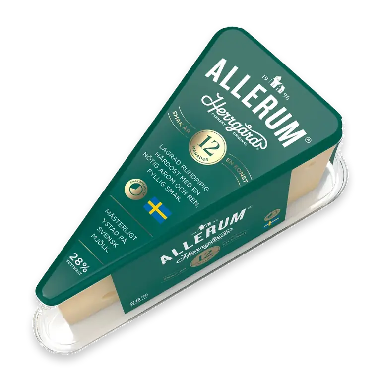 Herrgårdsost 12mån 28% 400g Allerums