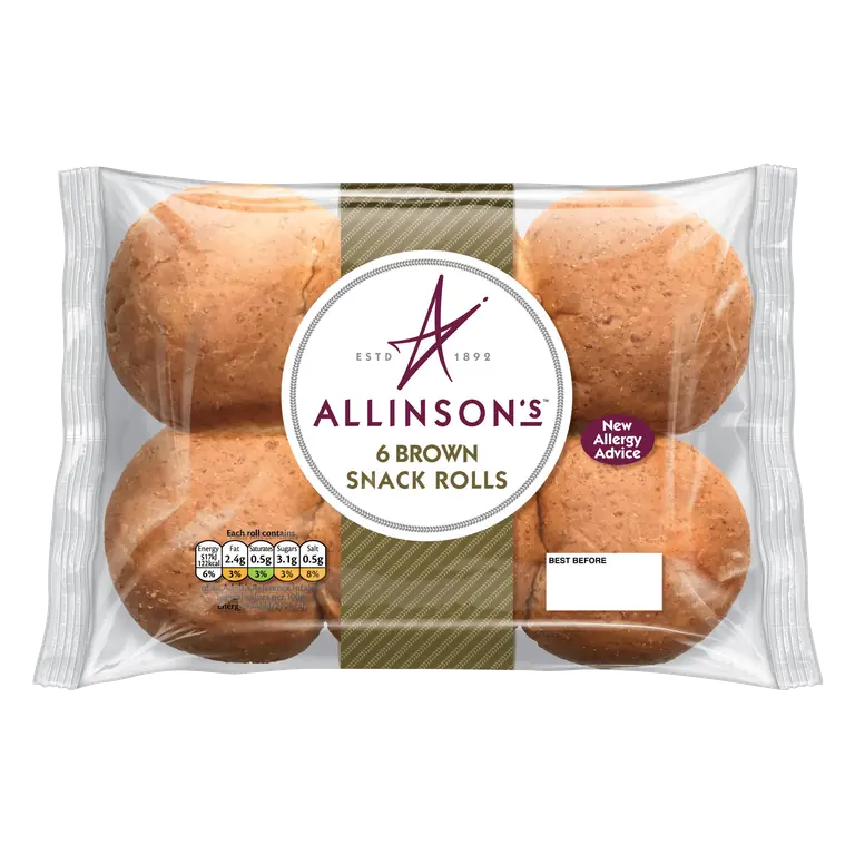 Allinson's 6 Brown Snack Rolls