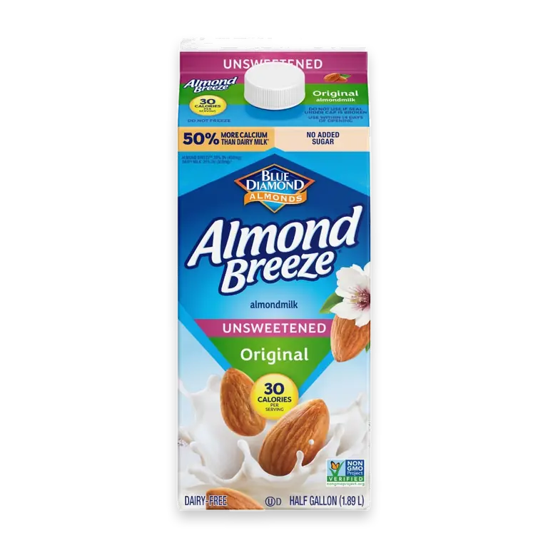 Dairy Free Unsweetened Original Almond Milk Half Gallon