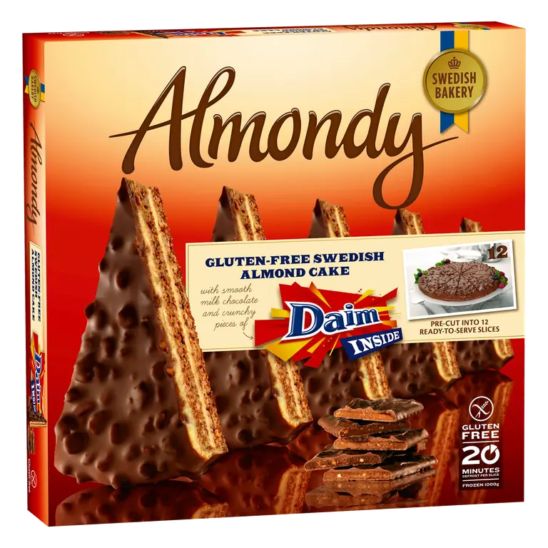 Mandeltårta med Daim/Glutenfri
