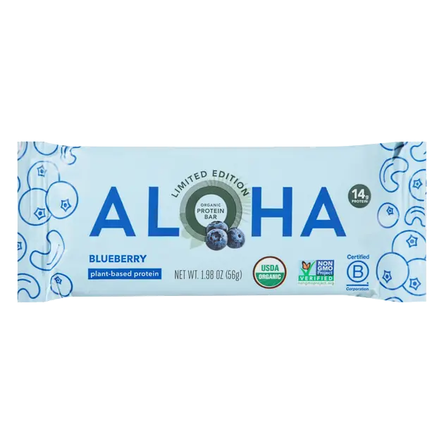 Aloha Organic Blueberry Protein Bar 1.98 oz