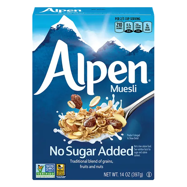 No Sugar Added Grains Fruits & Nuts Muesli Cereal