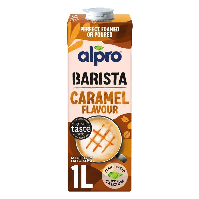 Barista Caramel Flavour Oat Soya Long Life Dairy Free Drink 1L