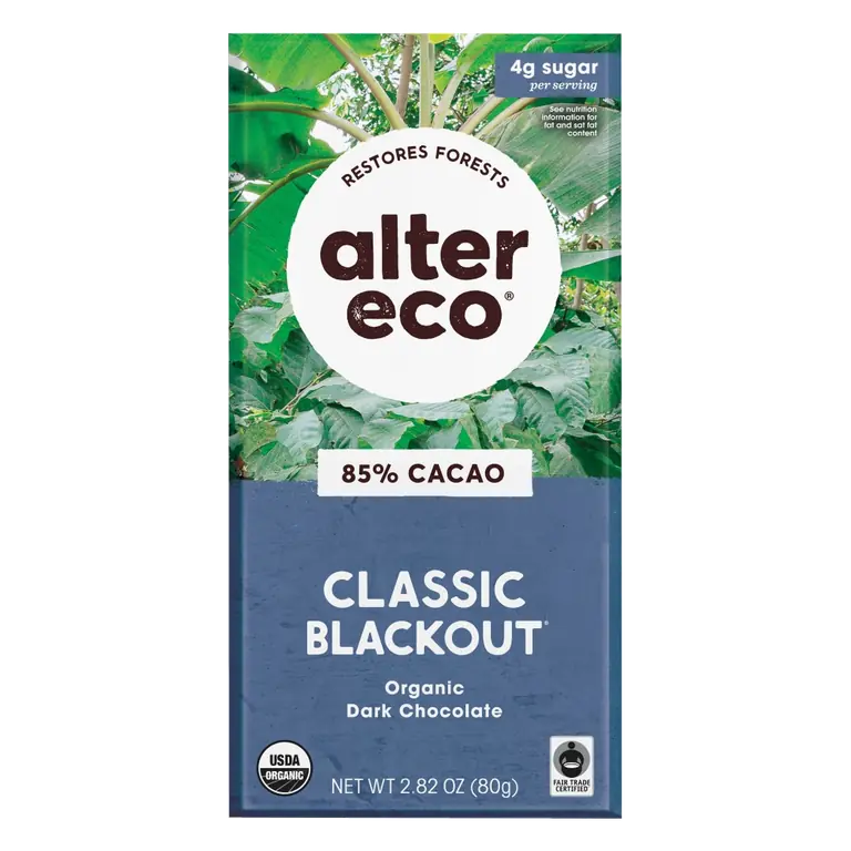 Classic Blackout 85% Cacao Organic Dark Chocolate