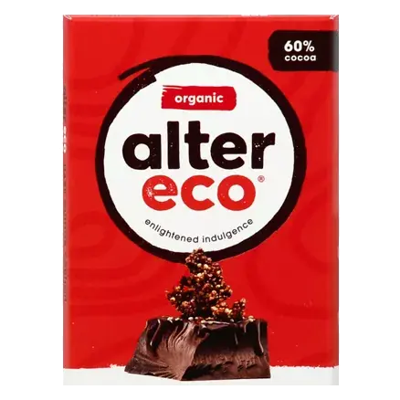 Dark Chocolate, Organic, Deep Dark Quinoa Crunch, 60% Cocoa