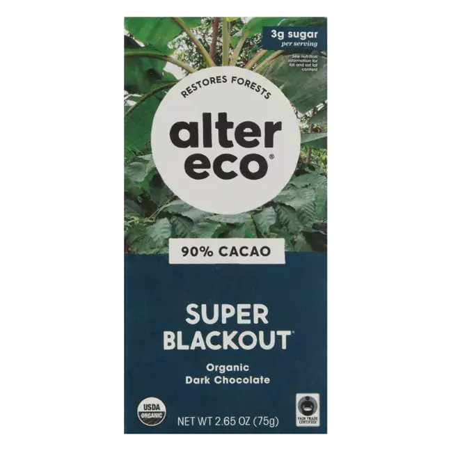 Dark Chocolate, Super Blackout, 90% Cacao