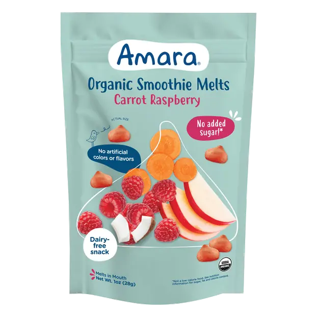 Organic Carrott Raspberry Smoothie Melts Yogurt Snack