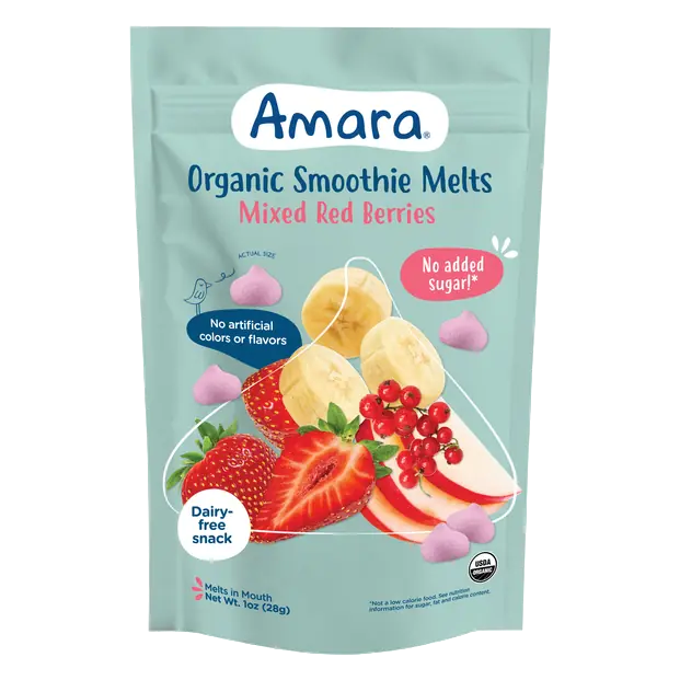 Organic Mixed Red Berries Smoothie Melts Yogurt Snack