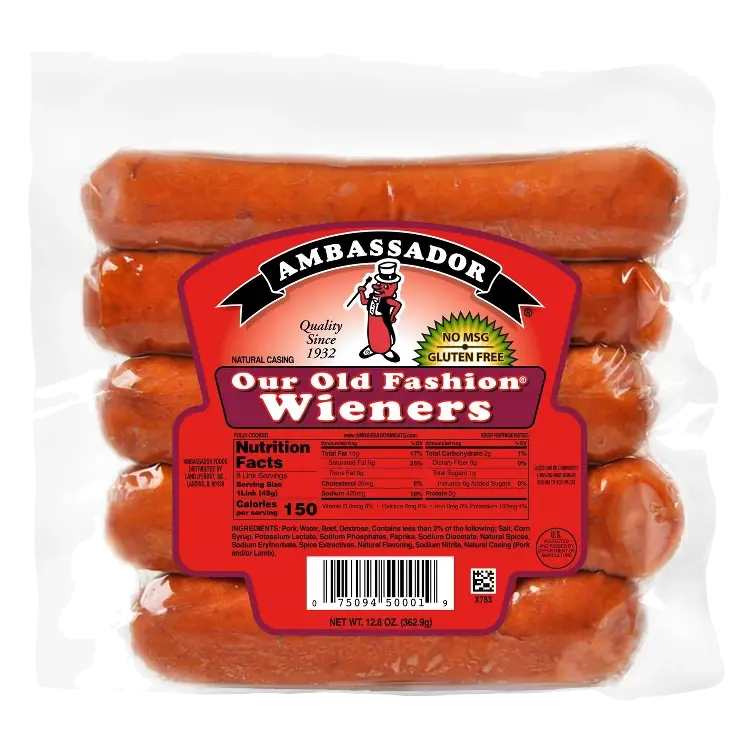 Ambassador Our Old Fashion Wieners, 12.8oz: Beef