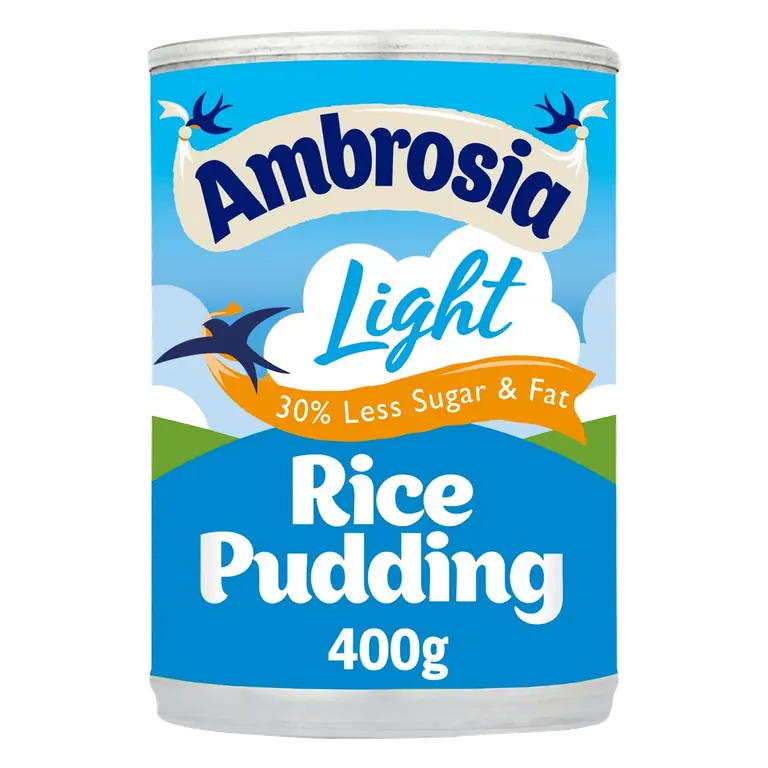 Light Low Fat & Reduced Sugar Rice Pudding Dessert Can 400g