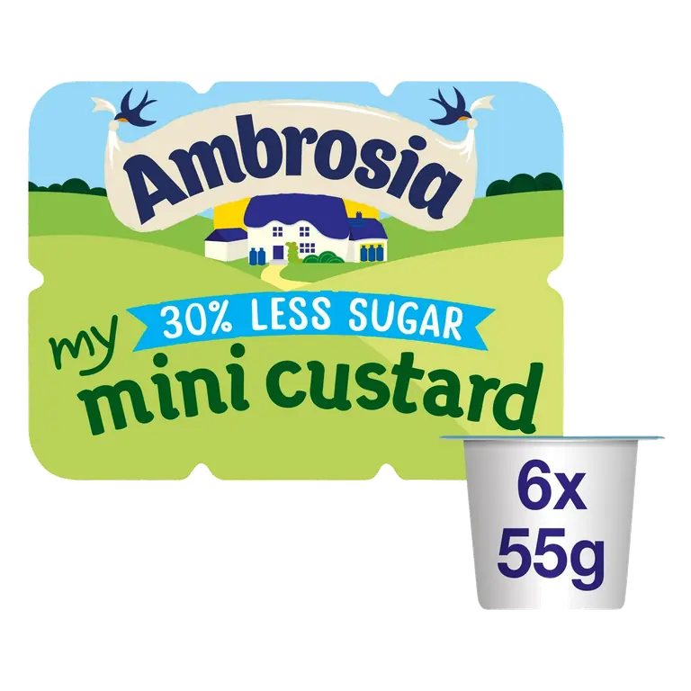 My Mini 6 x 55g Reduced Sugar Custard Lunchbox Snack Pots