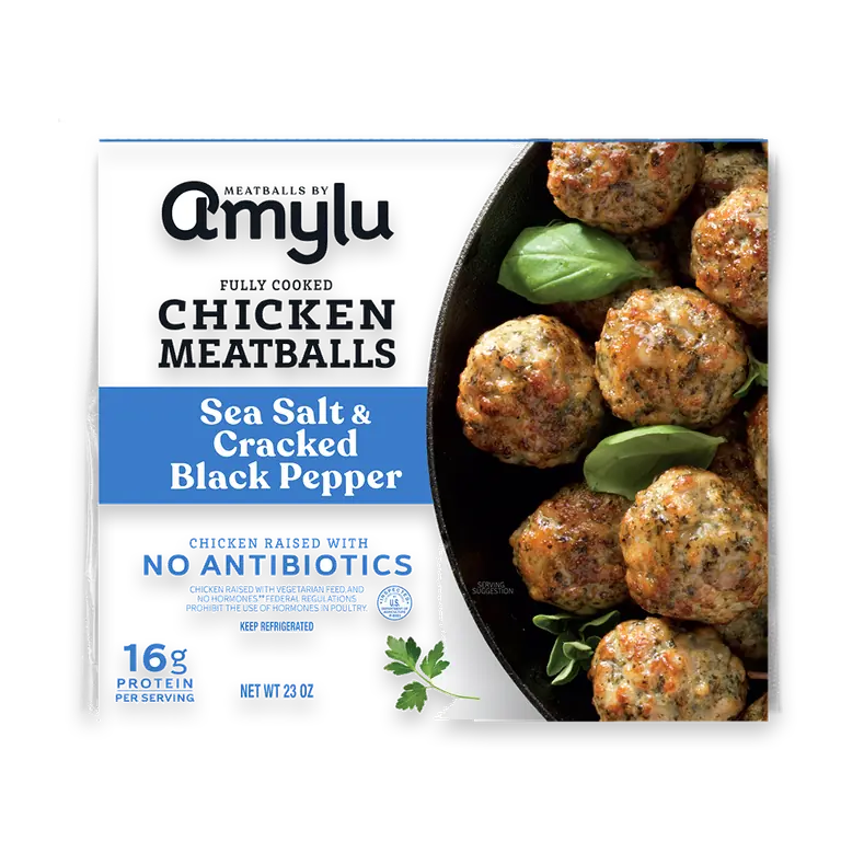 Foods Sea Salt & Cracked Black Pepper Chicken Meatballs