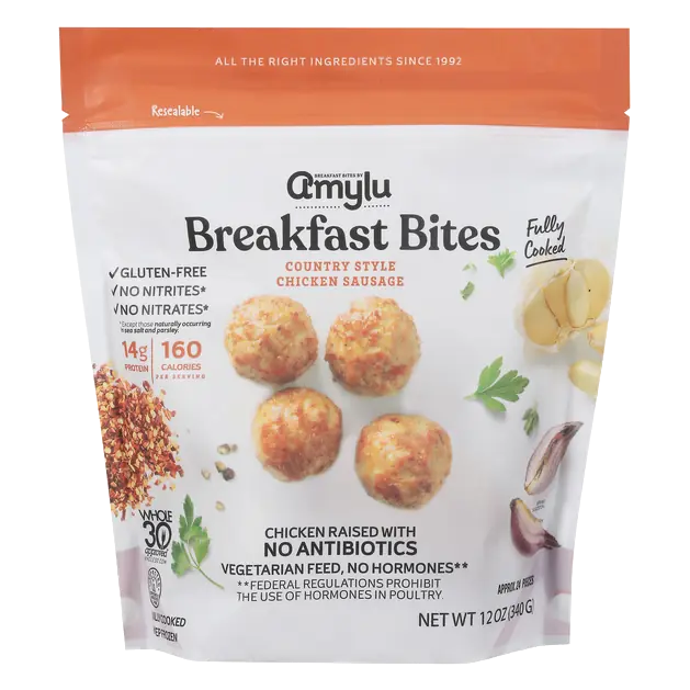 Gluten Free Country Style Chicken Sausage Breakfast Bites Frozen